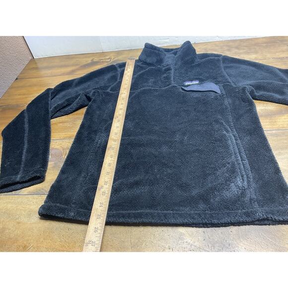 Patagonia Women's Re-Tool Snap-T Pullover Large Black Soft Fleece - Picture 7 of 14